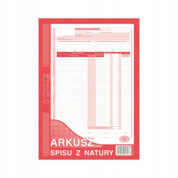 DRUK ARKUSZ SPISU Z NAT. A4 MP
