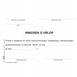 DRUK WNIOSEK O URLOP A6...