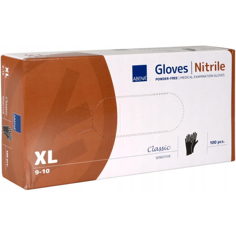 RĘKAWICE NITRYLOWE BEZPUDROWE CZARNE XL 100SZT