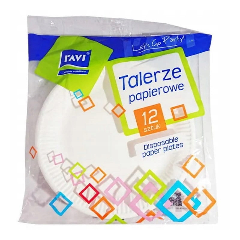 TALERZE PAPIEROWE 23CM 12SZT NJ