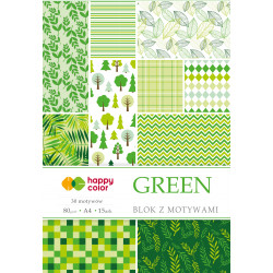 BLOK Z MOTYWAMI GREEN A4/15...