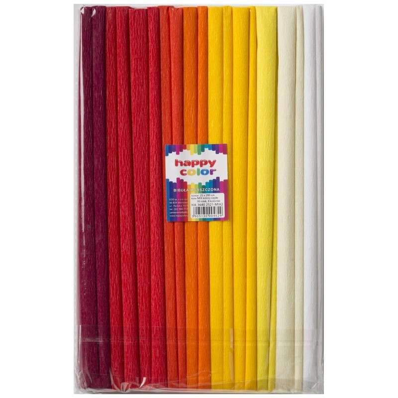 BIBUŁA MARSZCZONA 25X200 10SZT CIEPŁY KOLOR