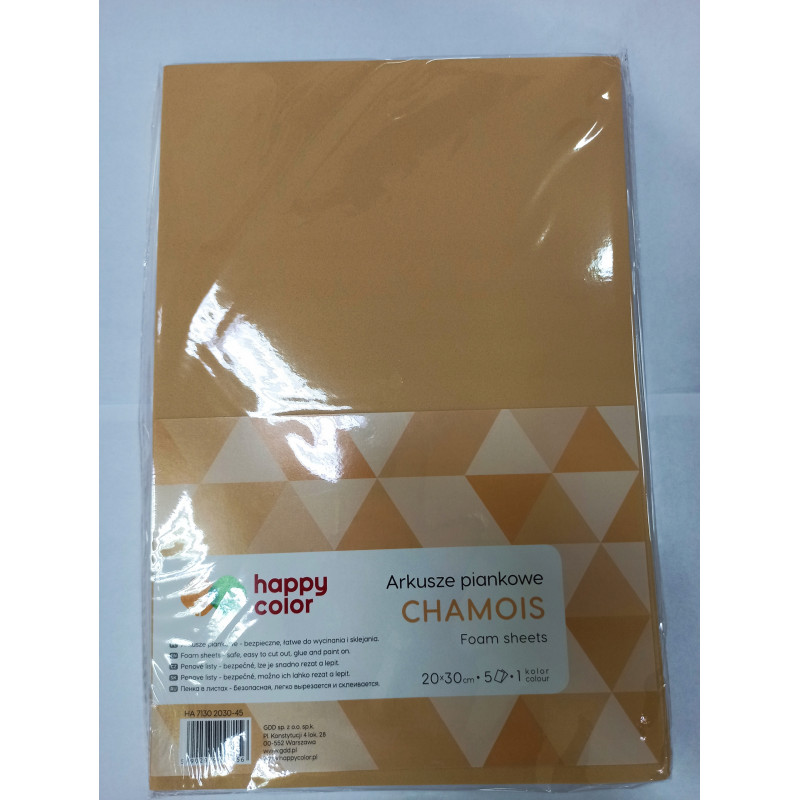 ARKUSZE PIANKOWE A4 5SZT CHAMOIS HAPPY COLOR