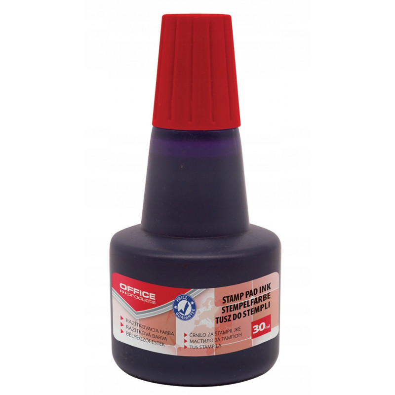 TUSZ DO STEMPL KAUCZUK CZERWONY 30ML