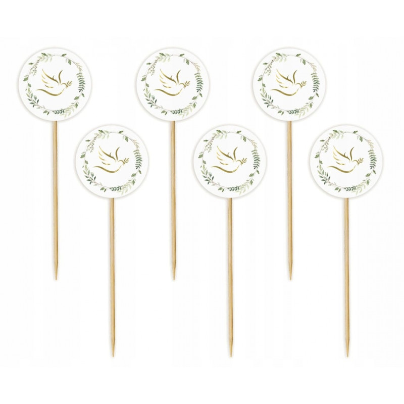 PIKERY NA TORT GOŁĄBEK 6SZT