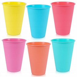 KOMPLET KUBKÓW PLASTIK 6SZT