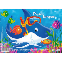 PAPIER KOLOROWY A5 POŁYSK 10K