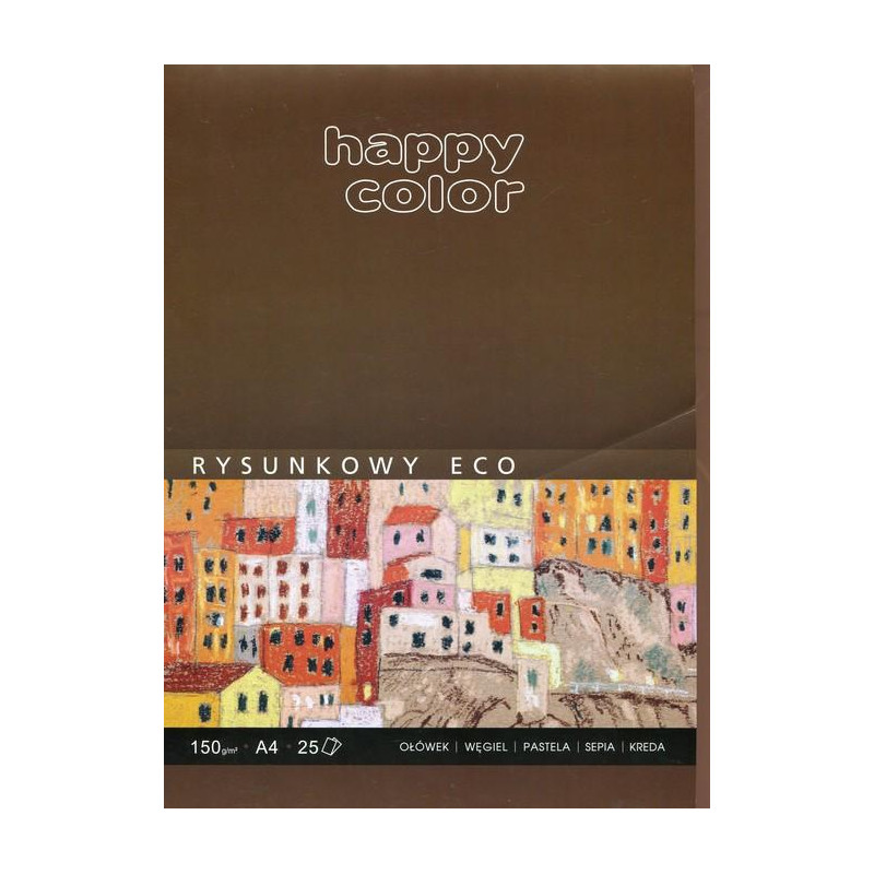 BLOK RYSUNKOWY A4 /25 SZARY 150G HAPPY KOLOR