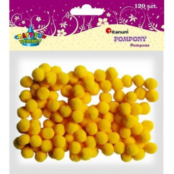 POMPONY ZOLTE 120SZT