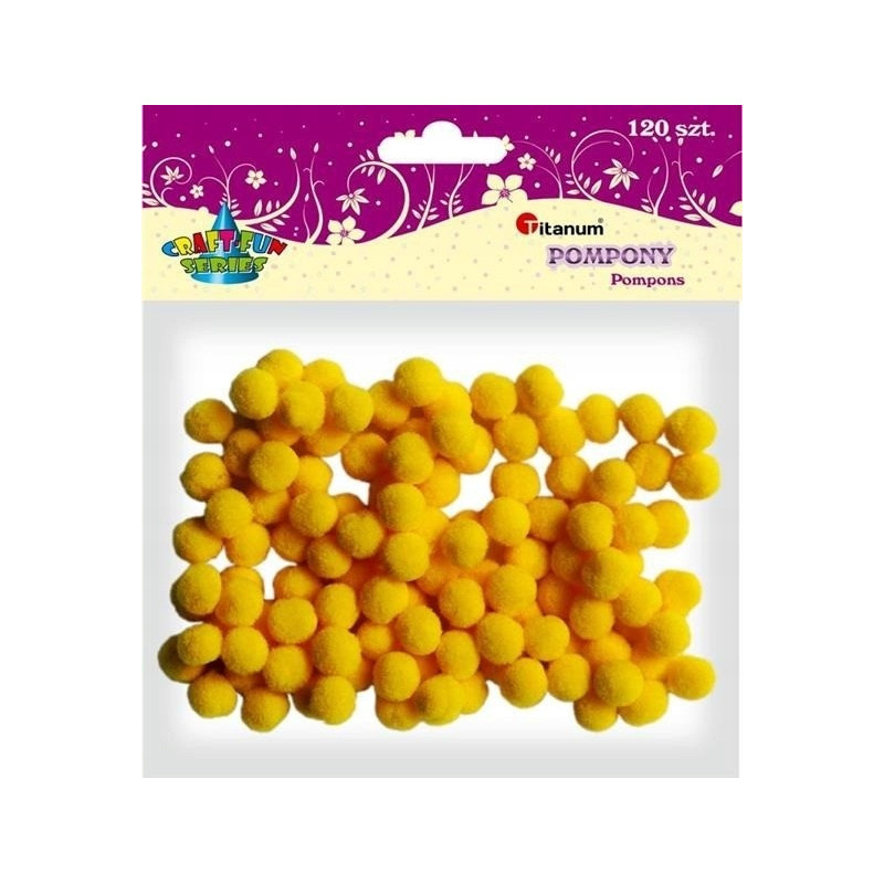 POMPONY ZOLTE 120SZT