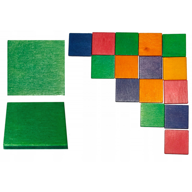 KOSTKI DREWNO 15MMX15X1,3MM