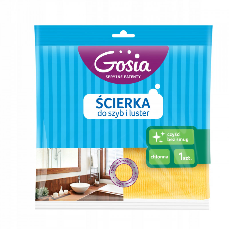 GOSIA ŚCIERKA MIKROFIBRA GLASS DO SZYB I LUSTER