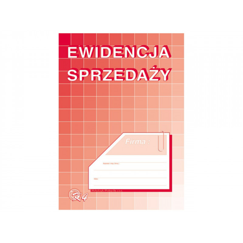 DRUK EWIDENCJA SPRZEDAZY A5 MP K-4