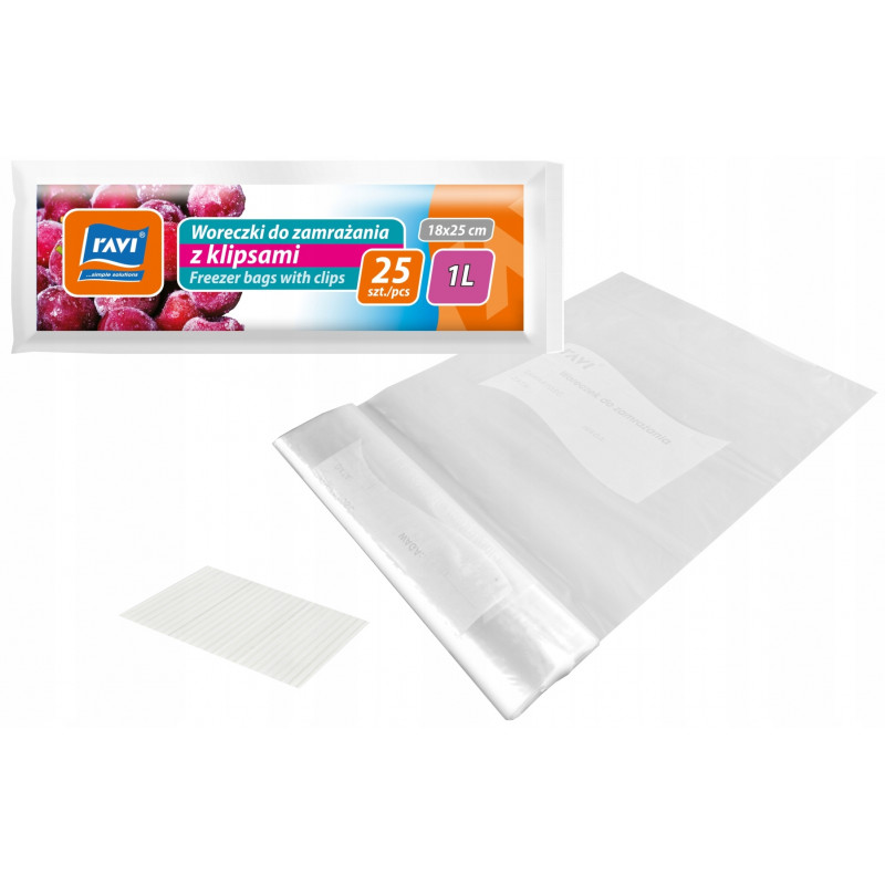 WORECZKI DO ZAMRAZANIA 1L 18X25 25SZT