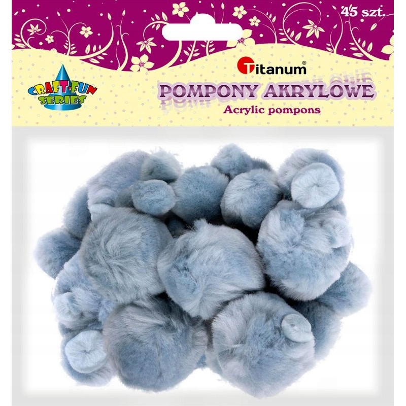 POMPONY SZARE MIX