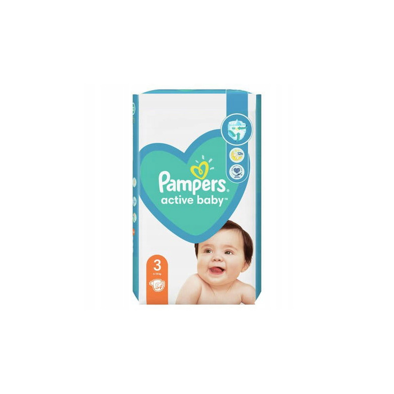 PIELUCHY PAMPERS ACTIVE BABY DRY MIDI 3 54SZT