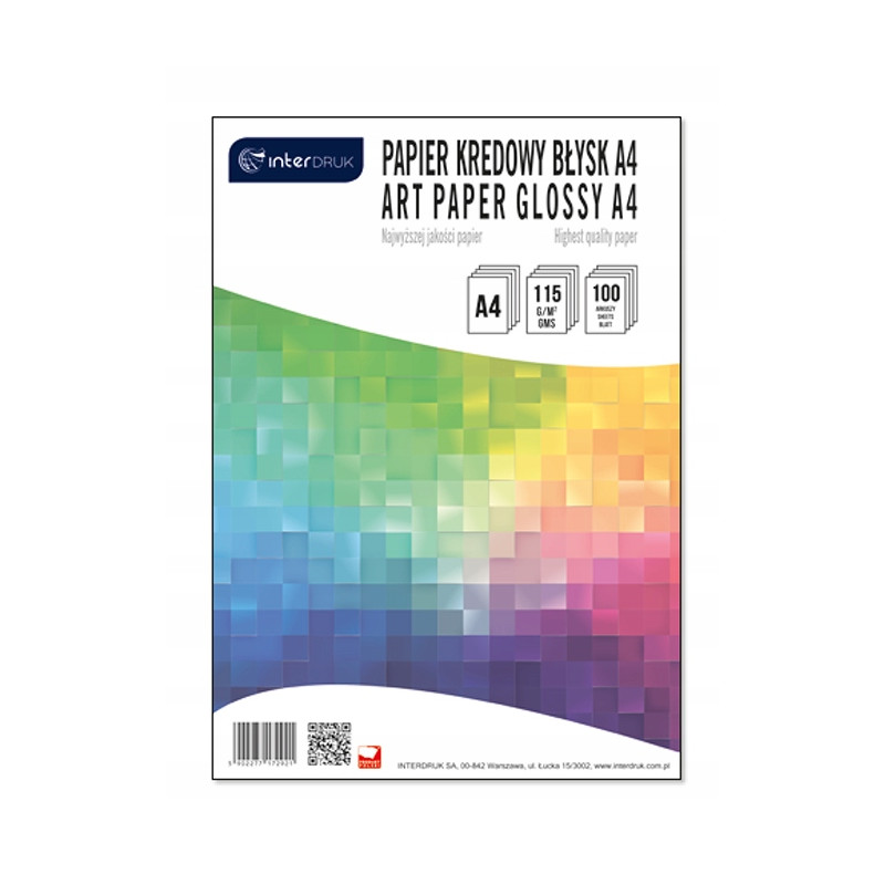 PAPIER KREDOWY A4 115G BIALY BLYSK 10