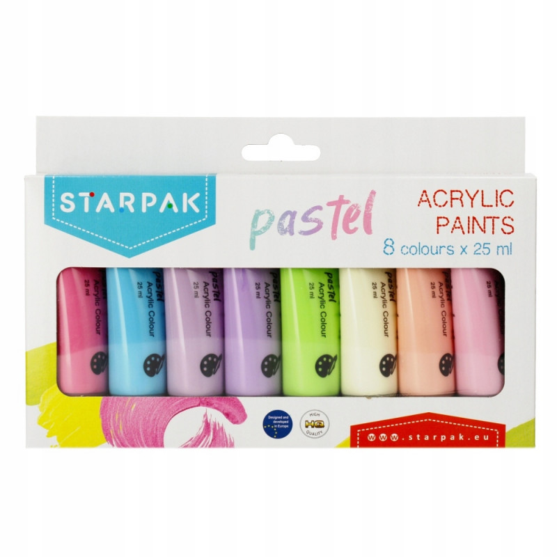 FARBY AKRYL 8KOL PASTEL STK