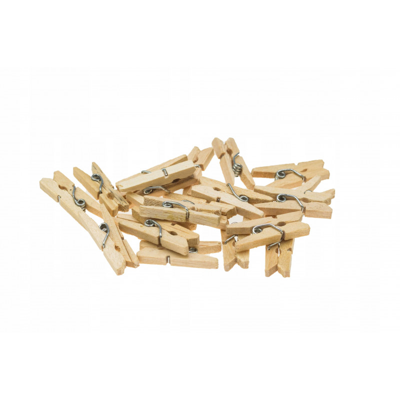 KLAMERKI OZDOBNE NATURALNE 2,5CM 25