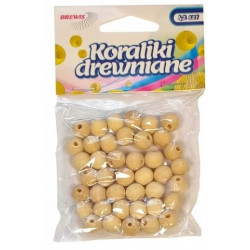 KORALIKI DREWNO 9X10MM 42SZT