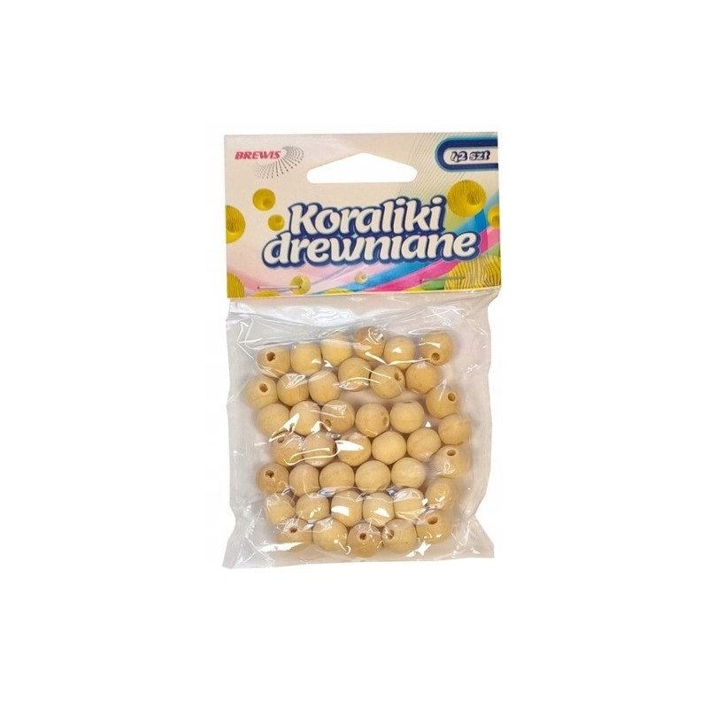 KORALIKI DREWNO 9X10MM 42SZT