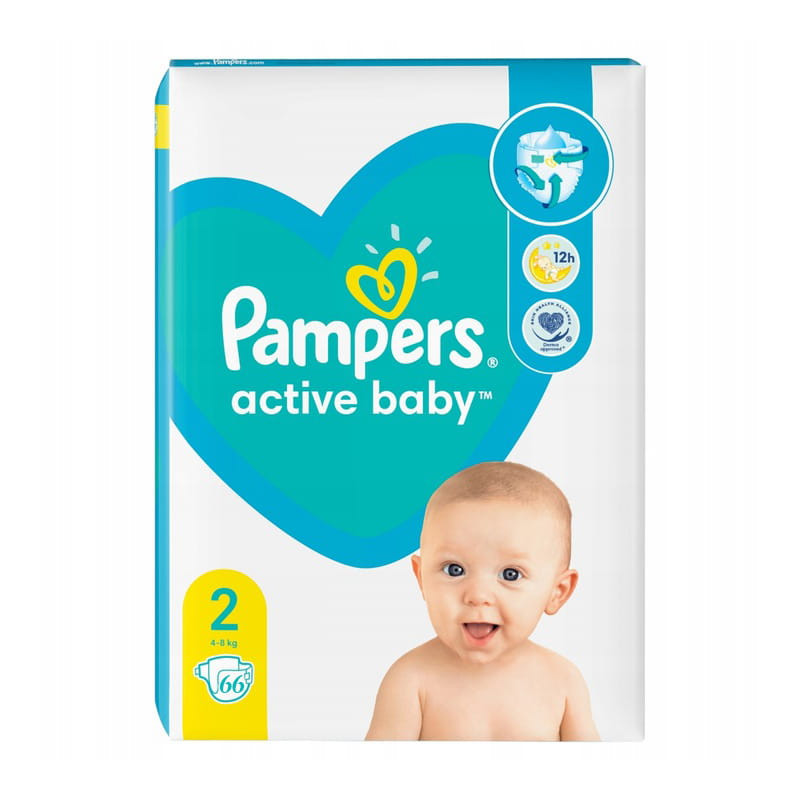PAMPERSY ACTIVE BABY 2 66SZT
