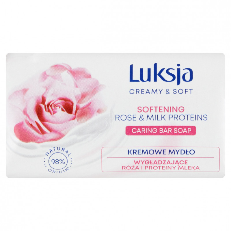 LUKSJA MYDŁO 90G SOFTENING ROSE $ MILK