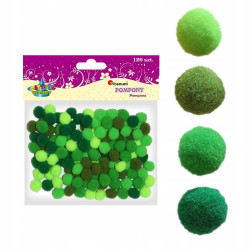 POMPONY 10MM ZIELONE 120...