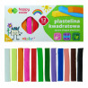 PLASTELINA 12 KOL KWADRAT HAPPY COLOR