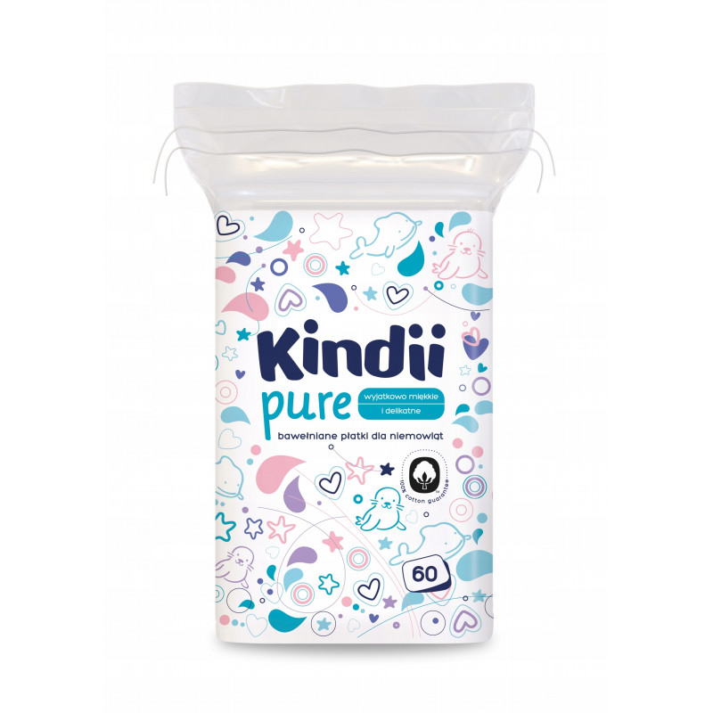 KINDII PŁATKI BAWEŁNA 60SZT
