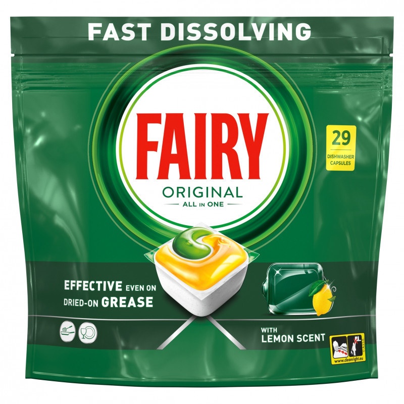 KAPSUŁKI DO ZMYWARKI FAIRY ORIGINAL 29SZT ALL IN ONE LEMON