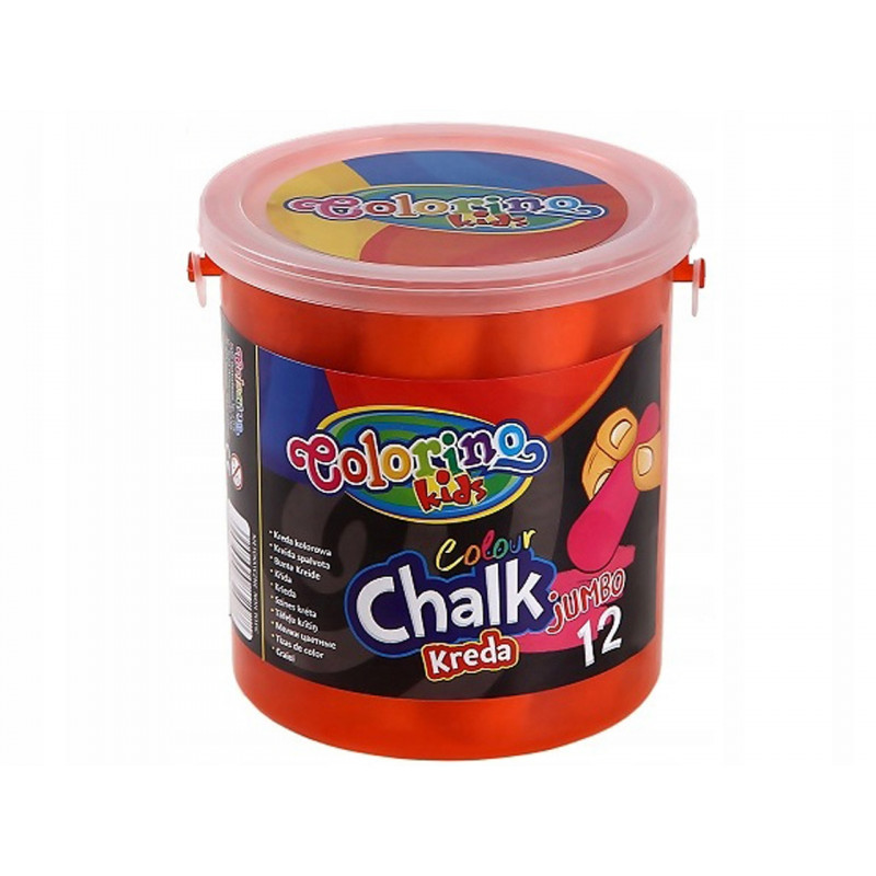 KREDA KOLOROWA 12 JUMBO OKRAGŁA WIADERKO COLORINO