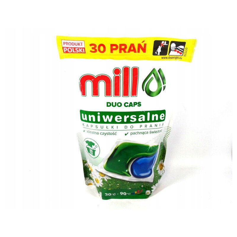 KAPSUŁKI DO PRANIA MILL 30SZT UNIWERSAL.