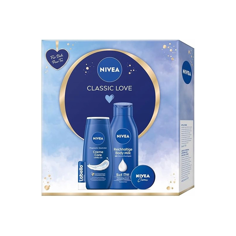 ZESTAW NIVEA WOMEN MLECZ + ZEL + KREM + POMADKA