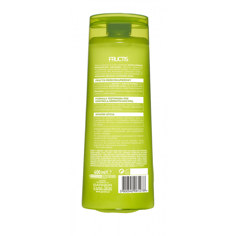 SZAMPON FRUCTIS 400ML PRZECIWŁUPIEŻ