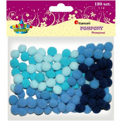 POMPONY 10MM NIEBIESKIE 120SZT