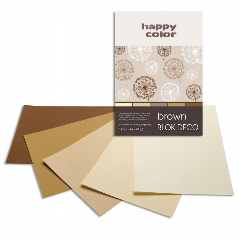 BLOK DEKO A4/20 BRAZ 170G HAPPY COLOR