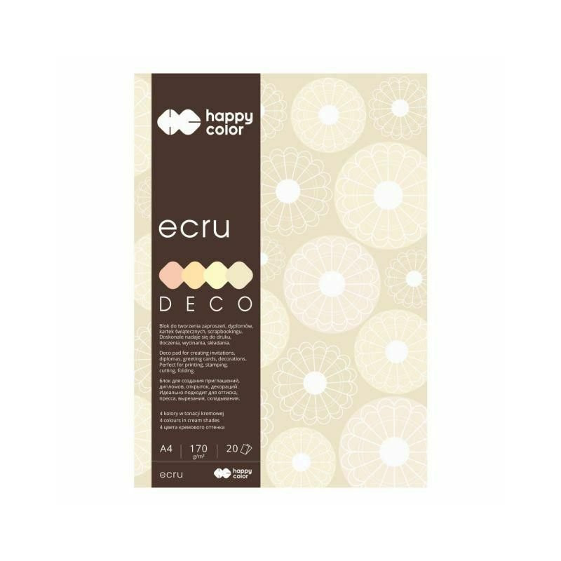 BLOK DECO A4/20 ECRU 170G HAPPY COLOR