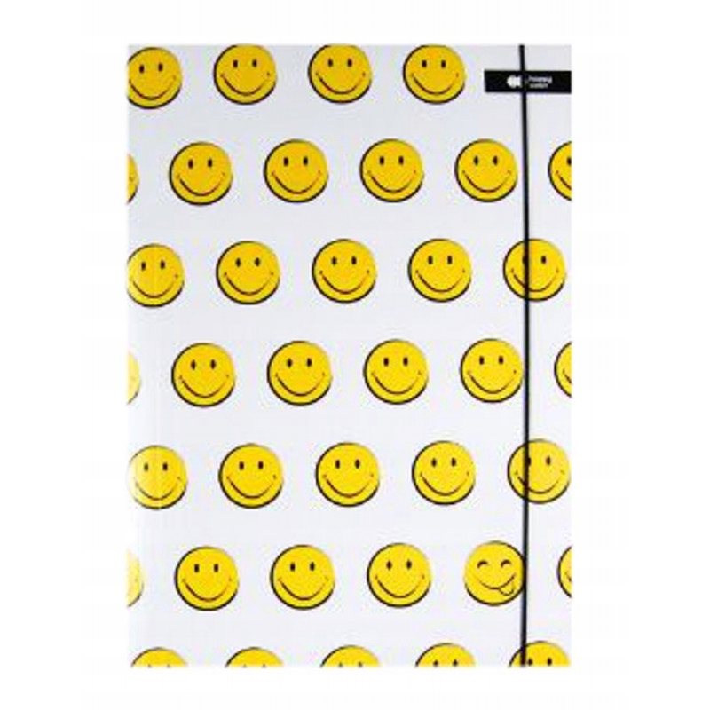 TECZKA Z GUMKA  A4/350G FUN BIALA  HAPPY COLOR