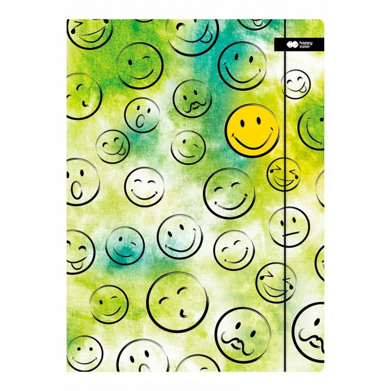 TECZKA KOPERTOWA Z GUMKA SMILE 24X31CM HAPPY COLOR