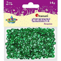 CEKINY 7MM ZIELONE OKR. 14G...