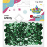 CEKINY ZIELONE 9MM OKR. METALICZNE 14G TITANUM