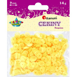 CEKINY 9MM ZOLTE 14G TITANUM
