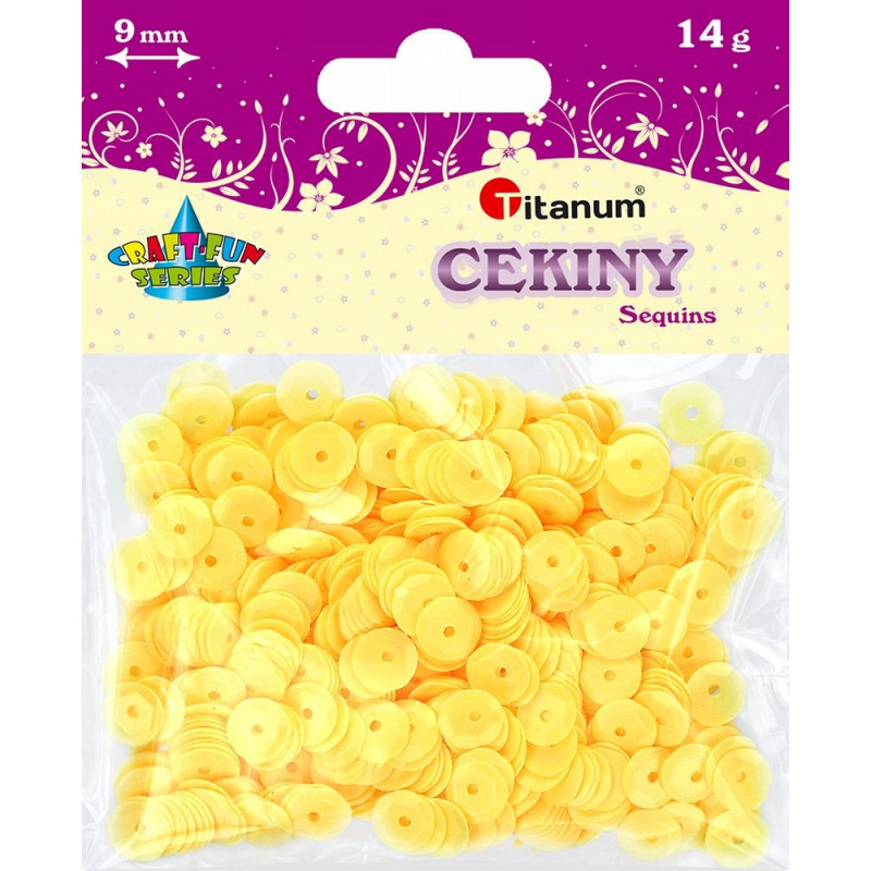 CEKINY 9MM ZOLTE 14G TITANUM