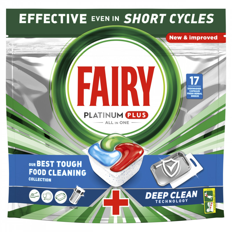 TABLETKI DO ZMYWARKI FAIRY PLATINUM PLUS 17SZT