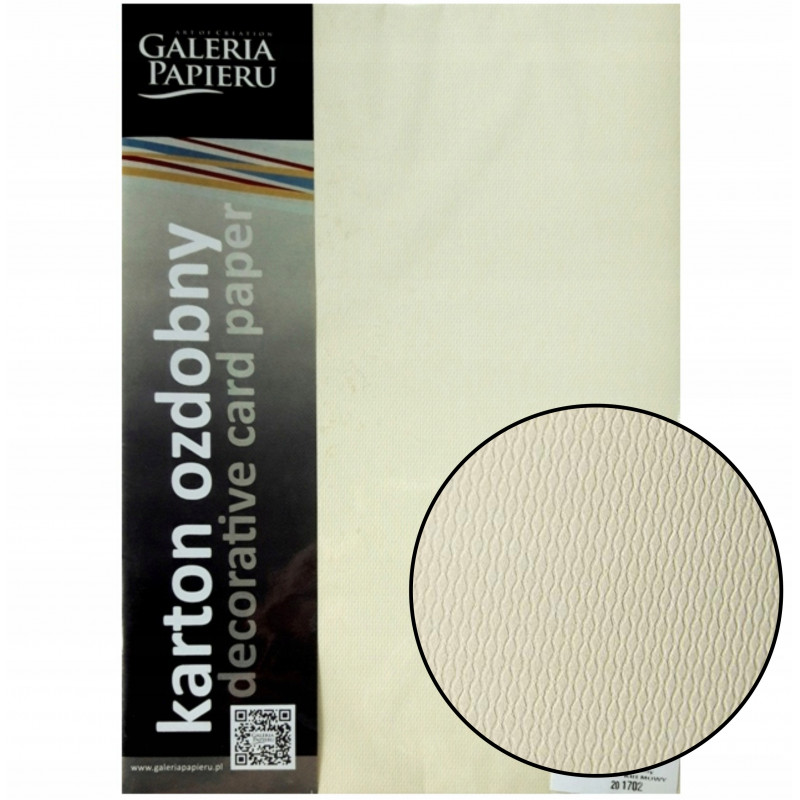 KARTON OZDOBNY KRYSZTAŁ KREM 20SZT 230G GALERIA PAPIERU