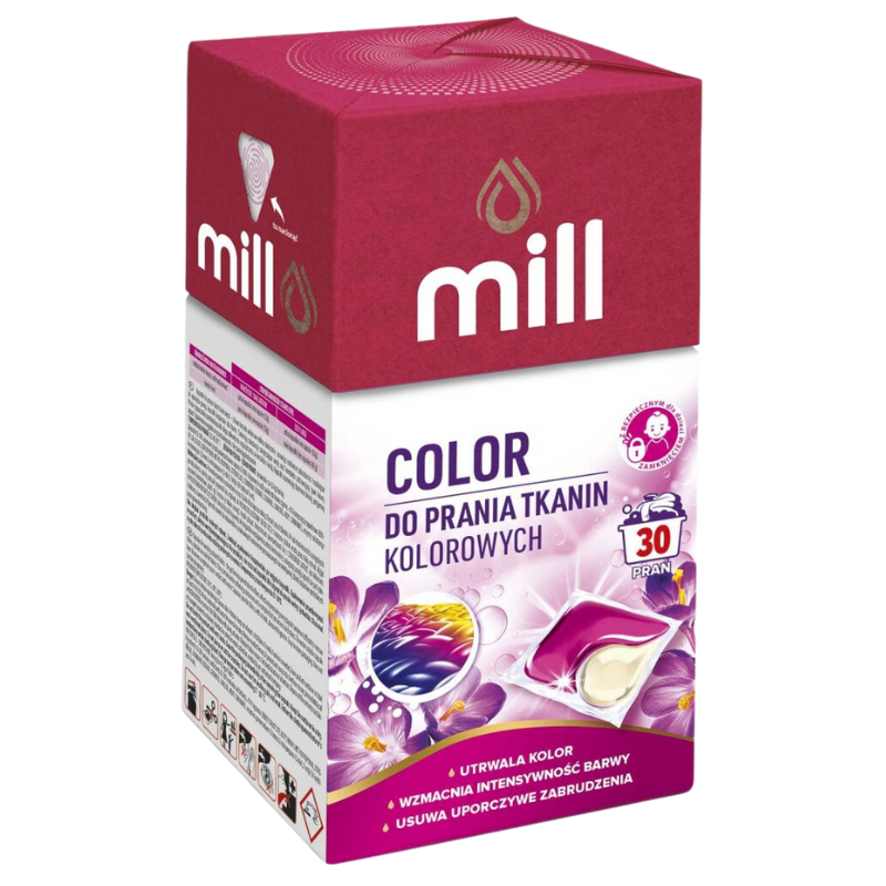 KAPSUŁKI DO PRANIA MILL 30SZT COLOR