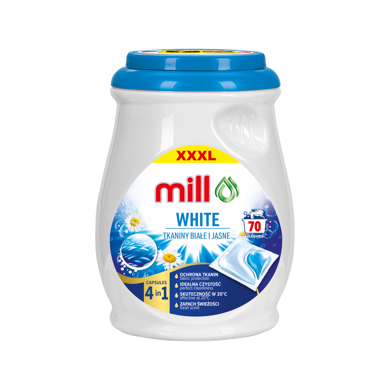 KAPSUŁKI DO PRANIA MILL WHITE 70SZT