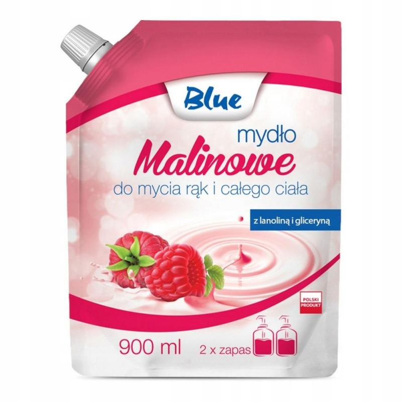 MYDŁO BLUE ZAPAS 900ML MALINA