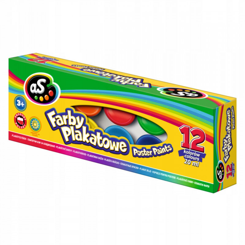 FARBY PLAKAT. 12KOL ASTRA 20ML PUDEŁKO